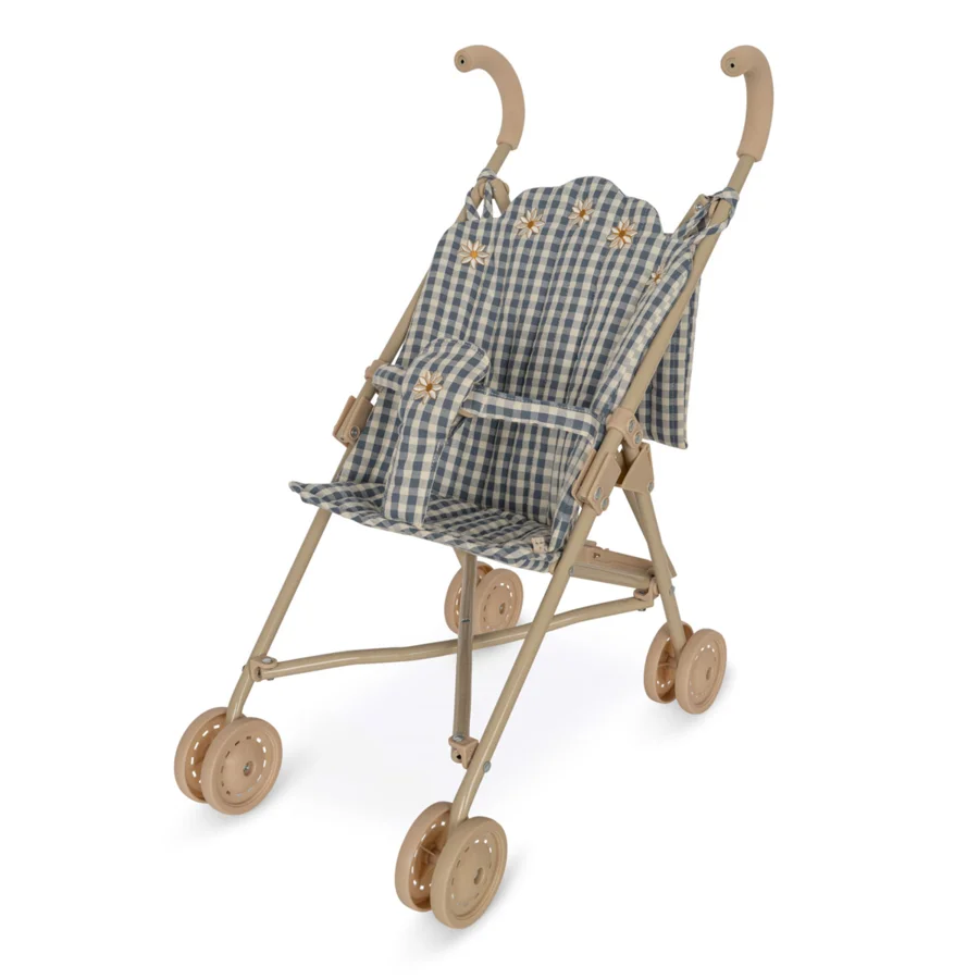 Konges Sløjd dukke klapvogn, captains blue check