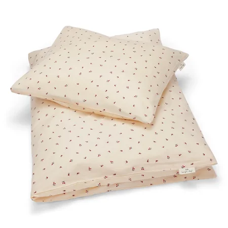 Konges Sløjd baby sengetøj, Bloom Red/blue