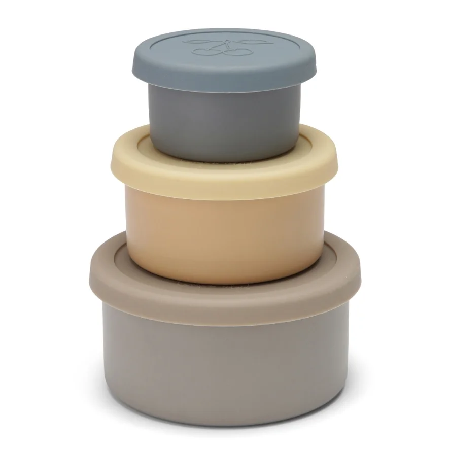 Konges Sløjd 3 opbevaringsbokse, blå