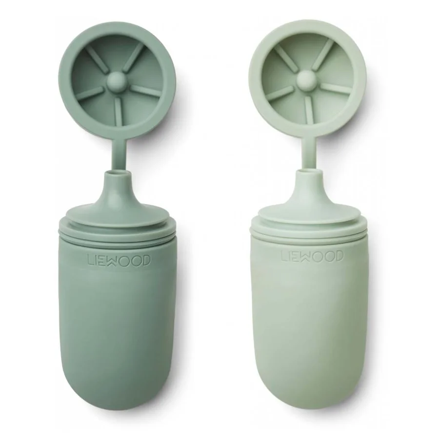 Liewood 2-pak smoothie-flasker, Peppermint/Dusty mint