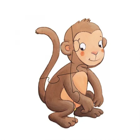 Djeco 6 puslespil med Marmoset og venner