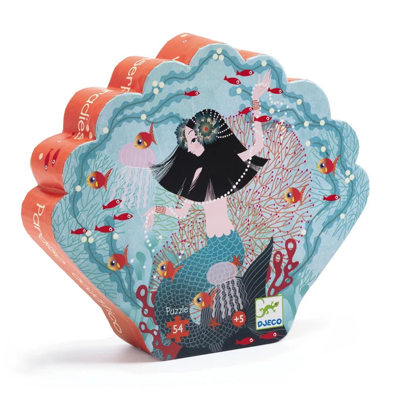 Djeco Silhouettenpuzzle Meerjungfrau - 54 Teile