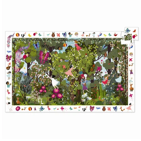 Djeco observationspuslespil, Leg i haven - 100 brikker