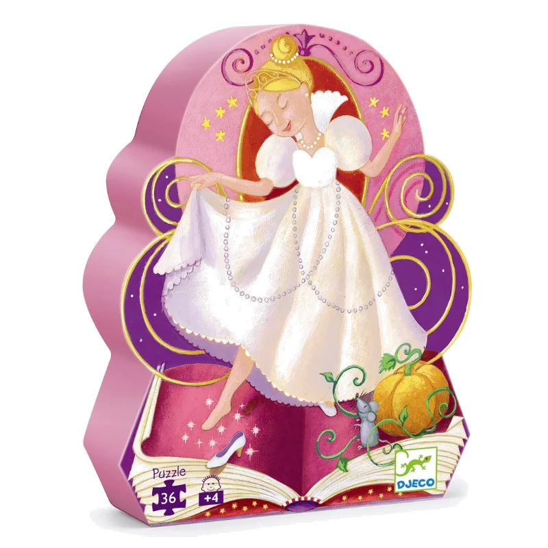 Djeco silhouet puslespil med Askepot, 36 brikker
