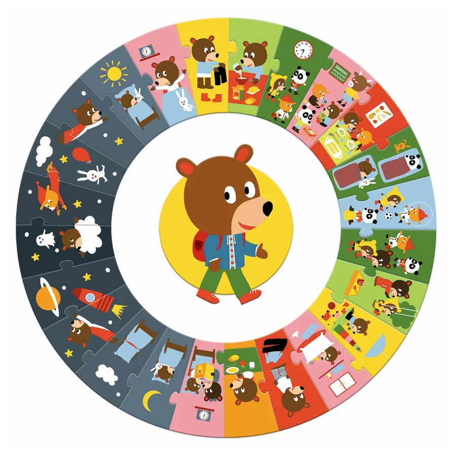 Djeco cirkelpuselspil, dagens gang - 24 brikker