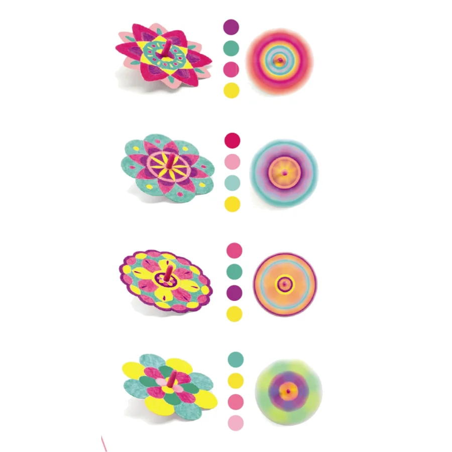 Djeco DIY æske, snurretoppe - blomster