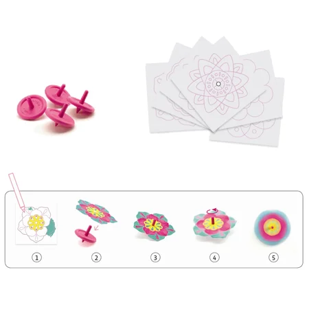 Djeco DIY æske, snurretoppe - blomster