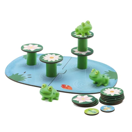 Djeco Gleichgewichtsspiel für Kleinkinder, Balance Frösche