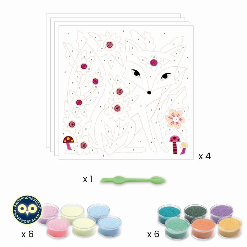 Djeco kreativ æske m.sand, lysende have