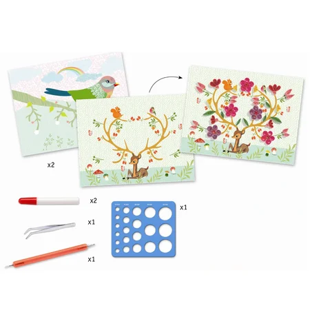 Djeco kreativ æske, quilling - årstider