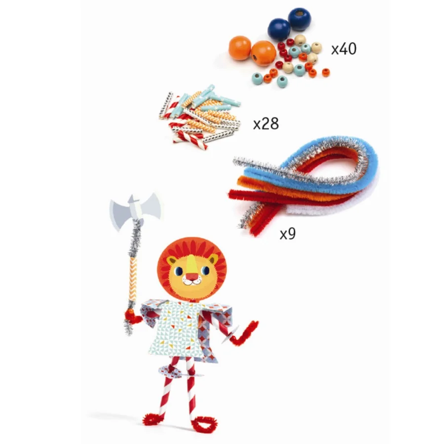 Djeco kreativ æske, Piberenser dyr - Ridder