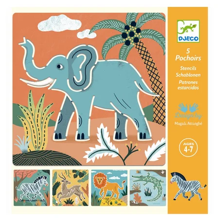 Djeco tegneskabeloner, Vilde dyr