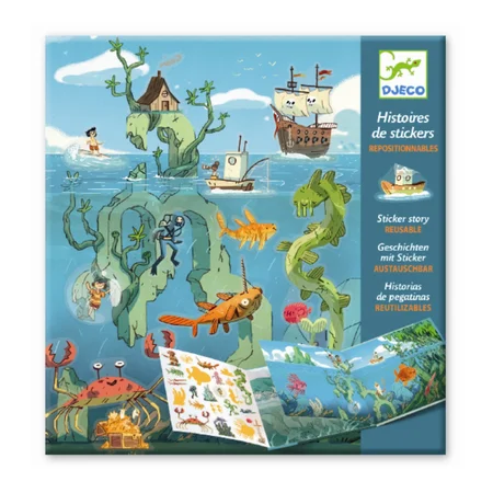 Djeco genanvendlige stickers, Havet