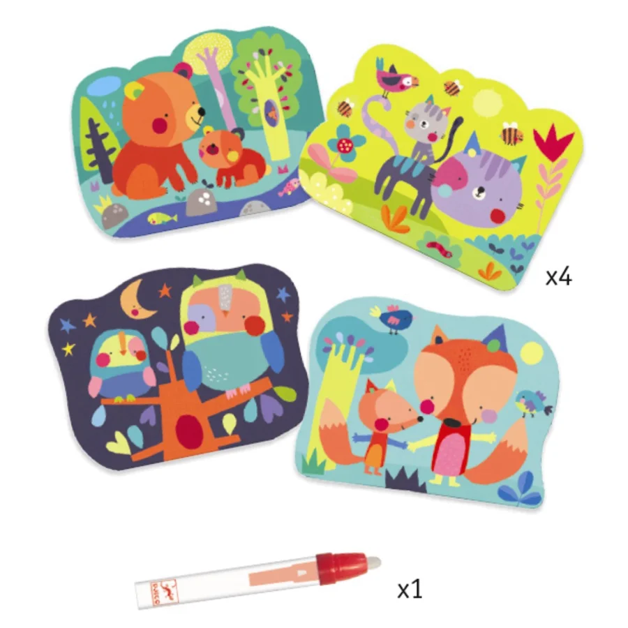 Djeco magisk farvelægning, Gemt i skoven