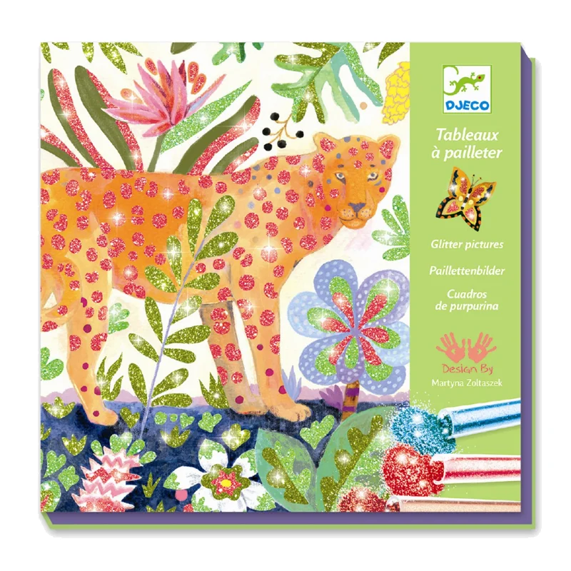 Djeco kreativ æske, glimmer - vilde dyr