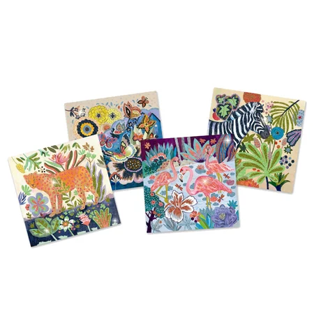 Djeco kreativ æske, glimmer - vilde dyr