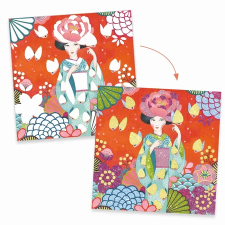 Djeco kreativ æske m glitterkort, Dagdrøm