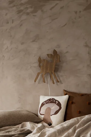 Ferm Living væglampe, My Deer - smoked oak