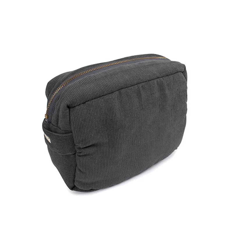 Filibabba toilettaske babyfløjl, Stone Grey