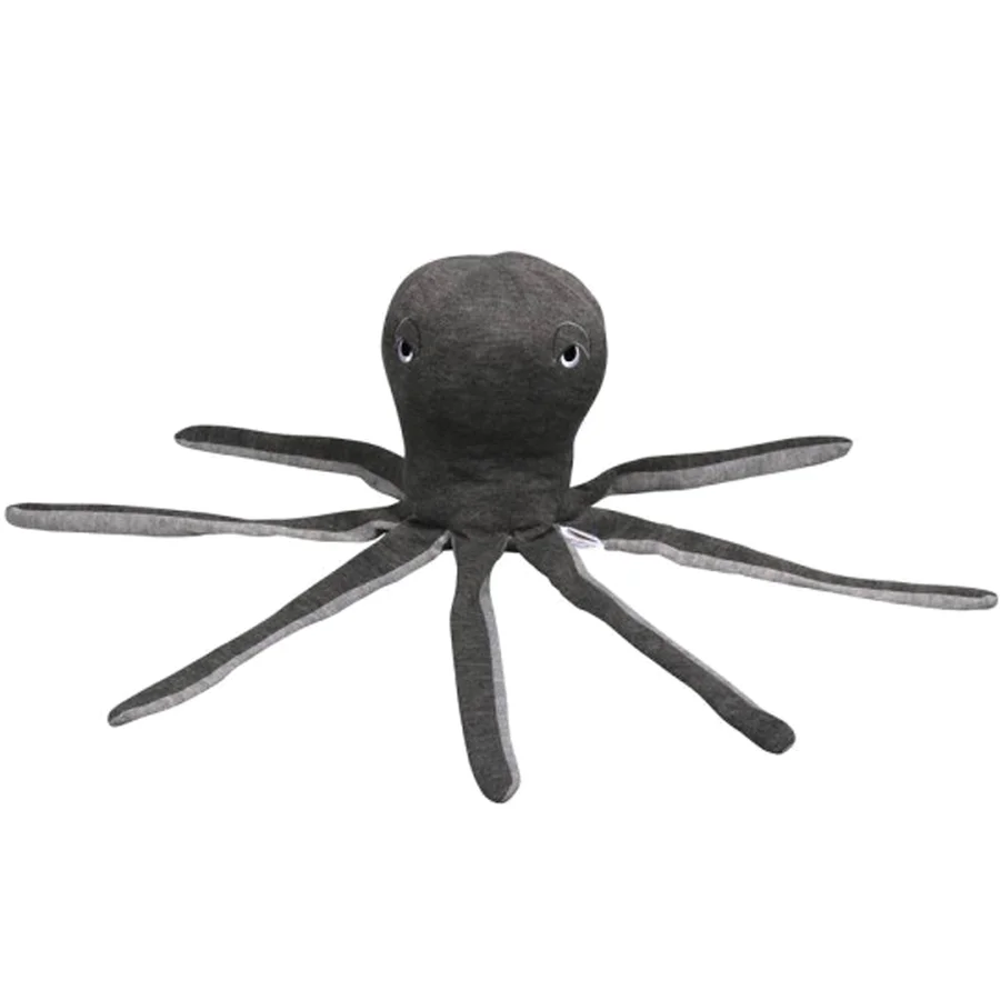 Filibabba blæksprutte bamse, grå 60 cm