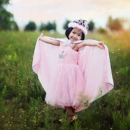 Great Pretenders udklædning, rosa prinsessekappe