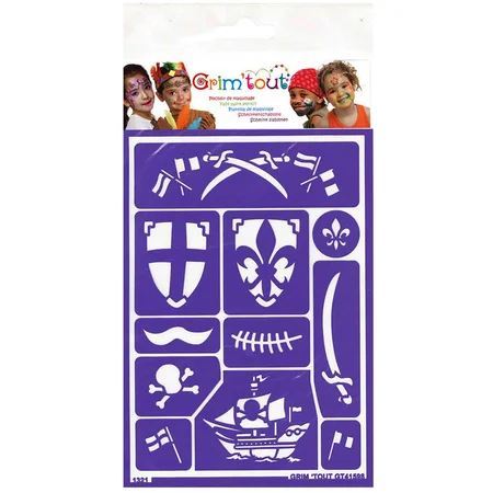 Grim Tout skabelon til ansigtsmaling, ridder og pirater