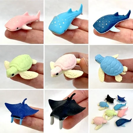 Iwako viskelæder, havdyr ass.