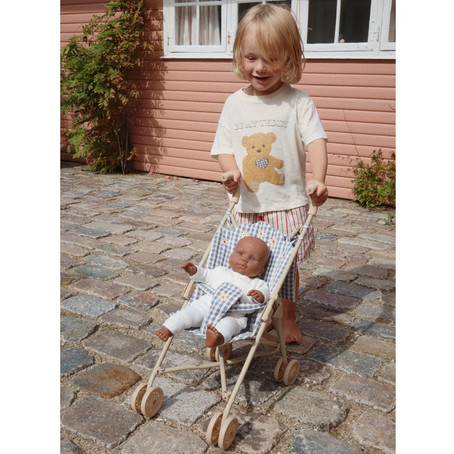 Konges Sløjd dukke klapvogn, captains blue check