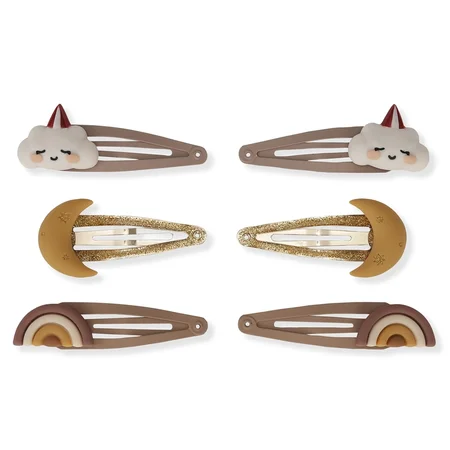 Konges Sløjd 3-pak hårclips, Rainbow