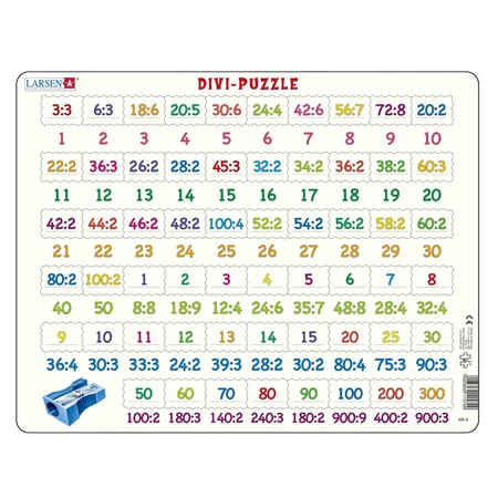 Larsen puslespil, regnestykker dividere - 58 brikker