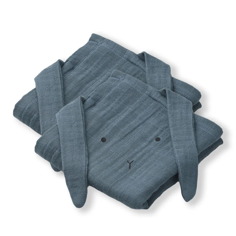 Liewood 2-pak stofbleer,  kanin - whale blue