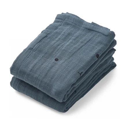 Liewood 2-pak stofbleer,  kanin - whale blue