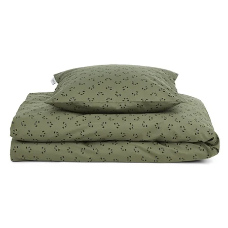Liewood voksen sengetøj, panda hunter green