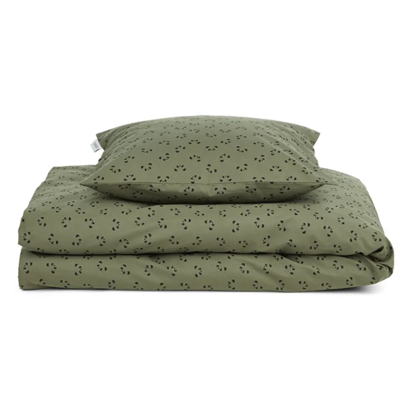 Liewood voksen sengetøj, panda hunter green