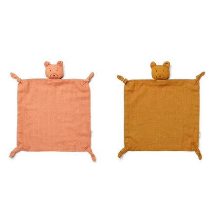 Liewood 2-pak nusseklud, Mr Bear tuscany rose/golden caramel