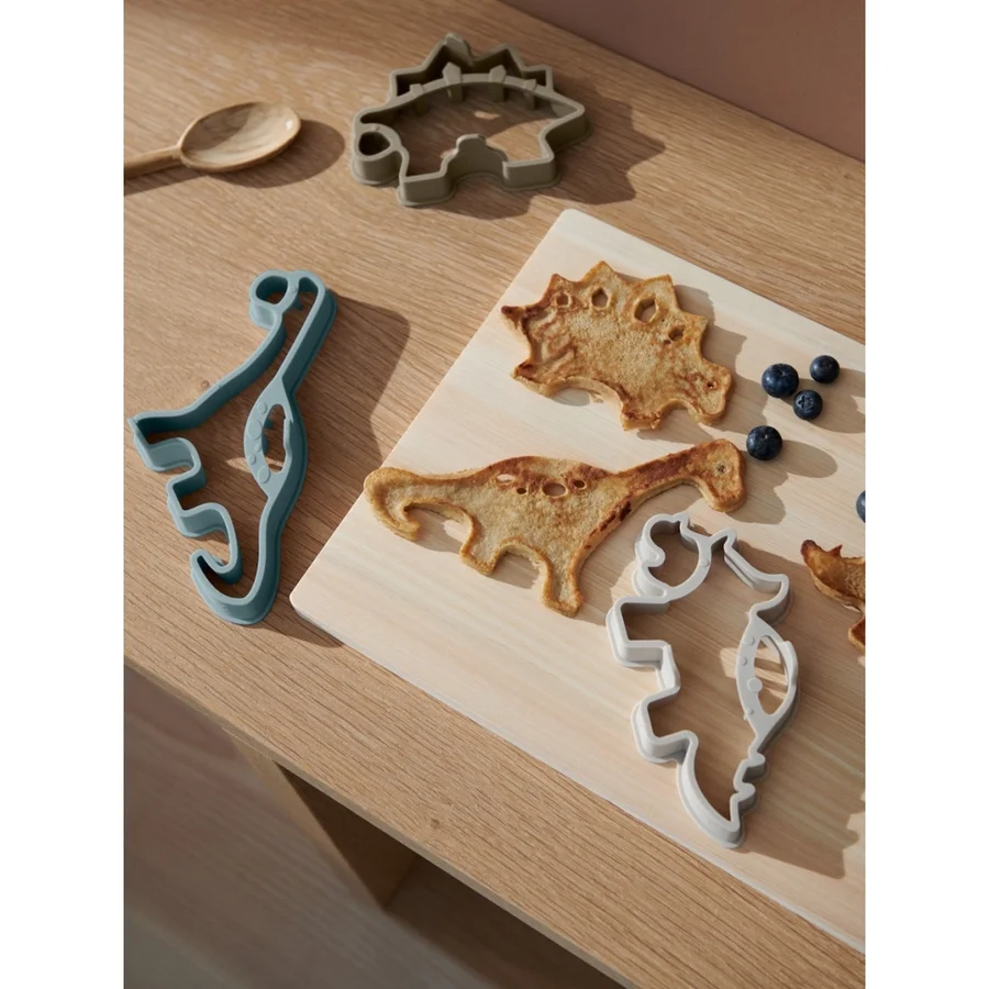 Liewood pandekageforme, dino golden caramel/multi