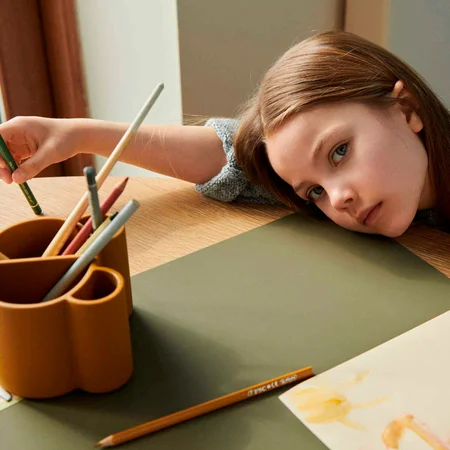 Liewood silikone underlag, Khaki/golden caramel mix