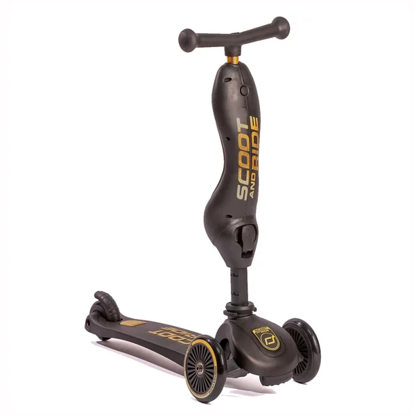 Scoot and Ride 2-i-1 løbehjul, Highway Kick 1 - sort/guld