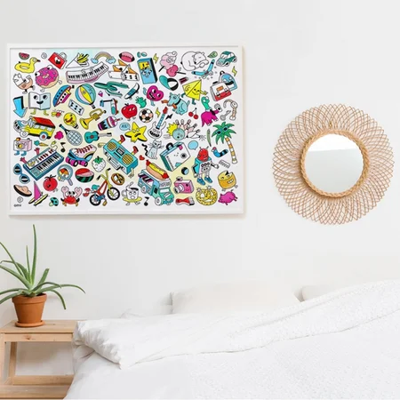 OMY plakat til farvelægning, Pop