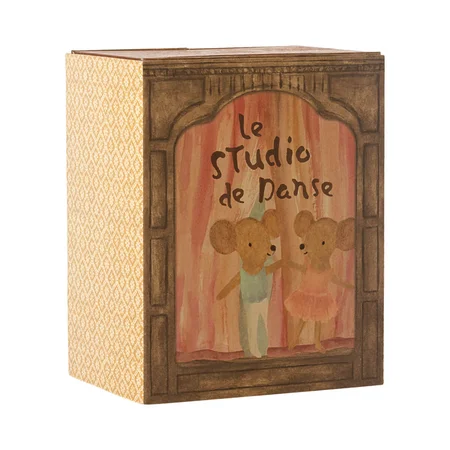 Maileg Balletmus i Dansestudie - Lillesøster Og Lillebror