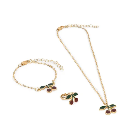 Konges Sløjd smykkesæt, Cherry gold