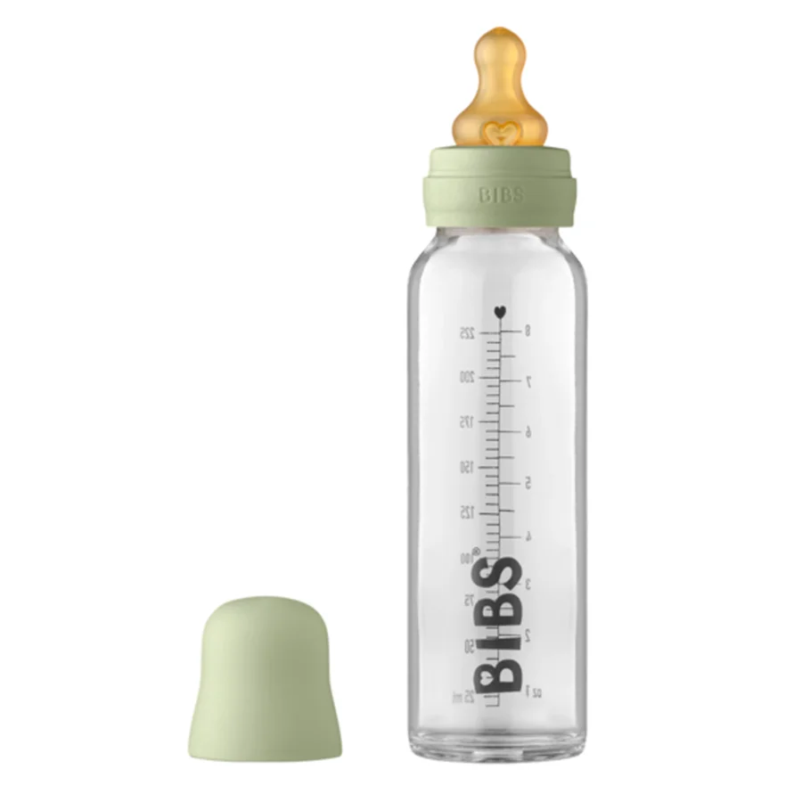 Bibs sutteflaske 225 ml, Complete set - Sage