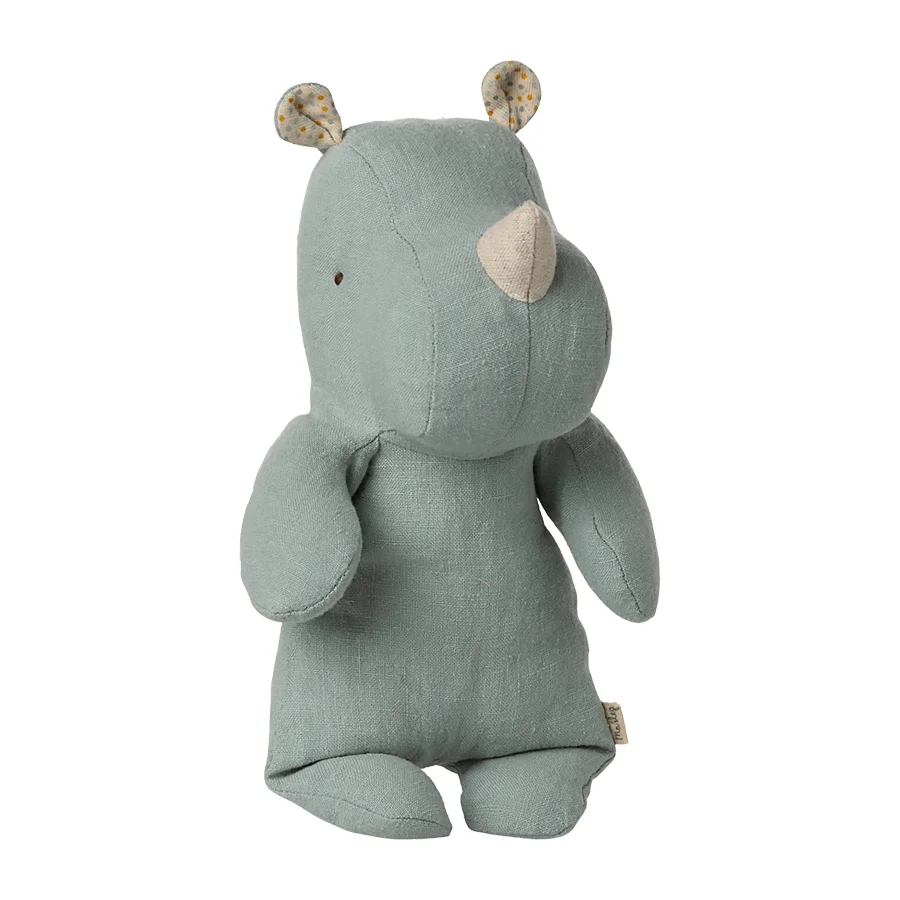 Maileg safari friends lille næsehorn, støvet blå