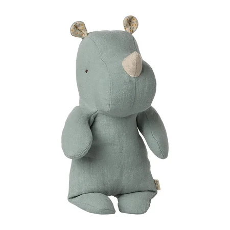 Maileg safari friends lille næsehorn, støvet blå