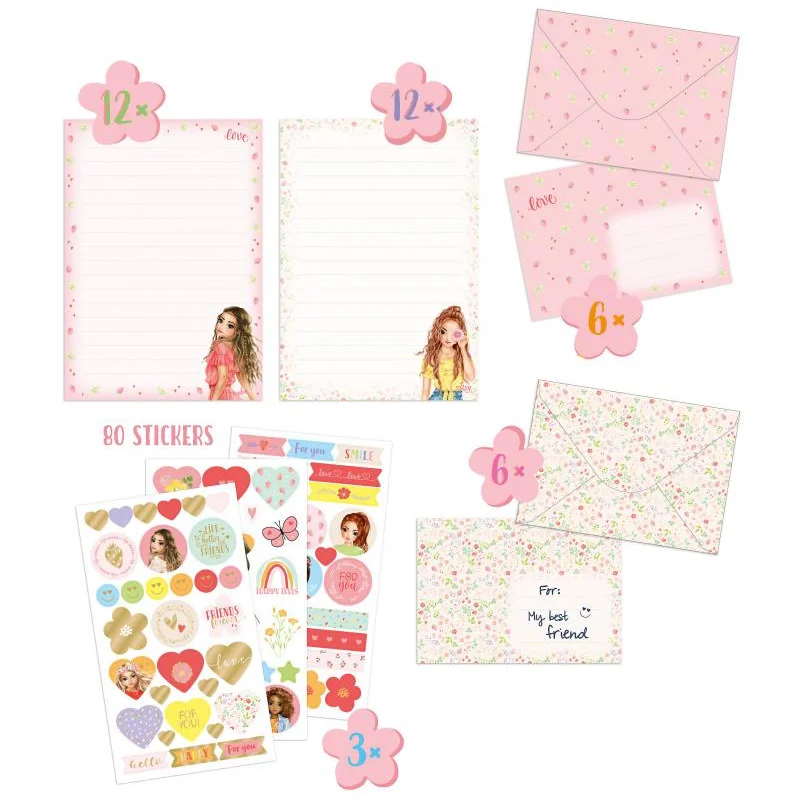 TOPModel brevpapir sæt, Flower Berry