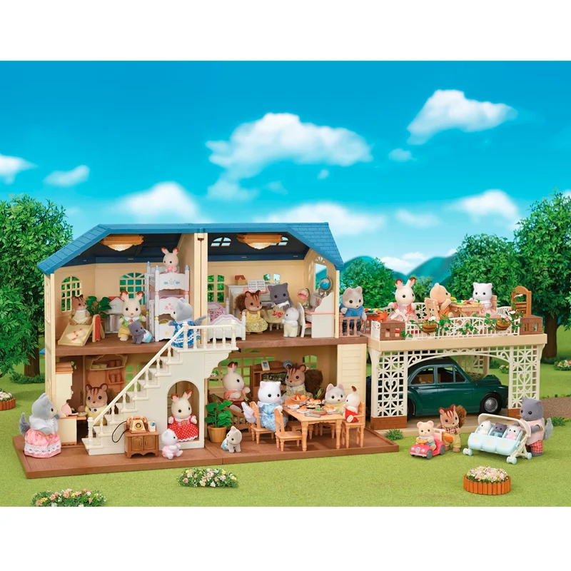Sylvanian Families stort hus med carport