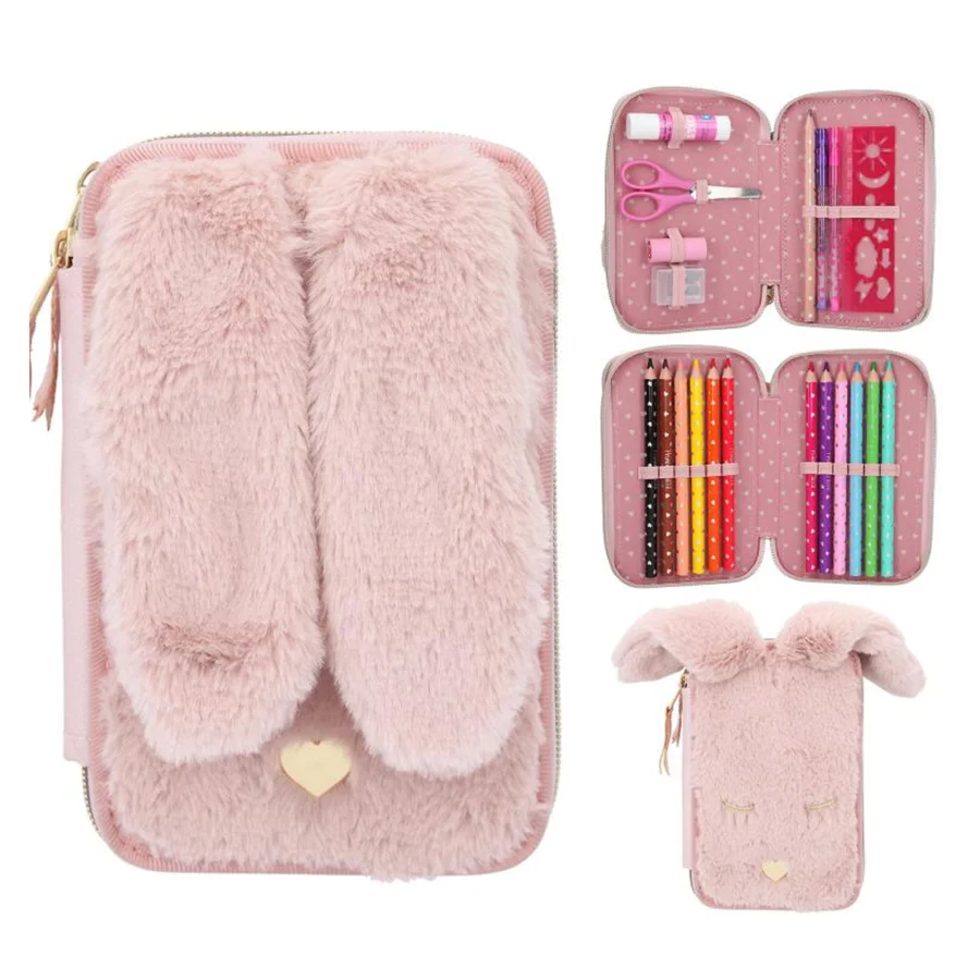 Princess Mimi Dobbelt Penalhus, kanin m/lange ører