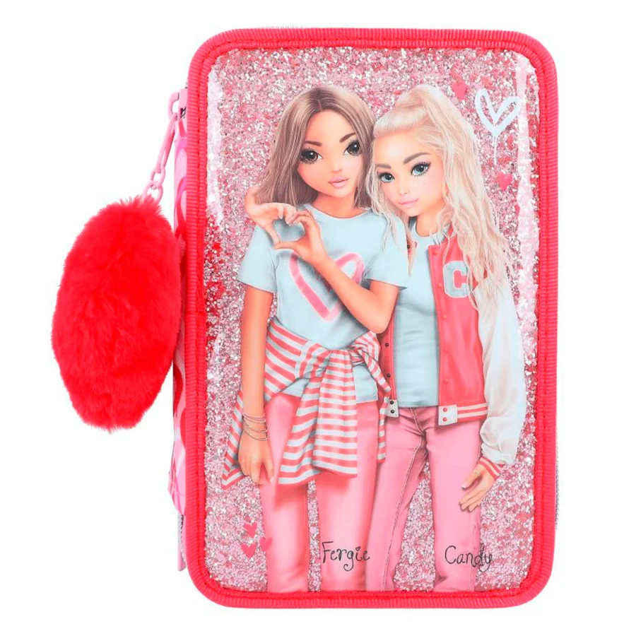 TOPModel Trippel penalhus ONE LOVE, med plys hjerte