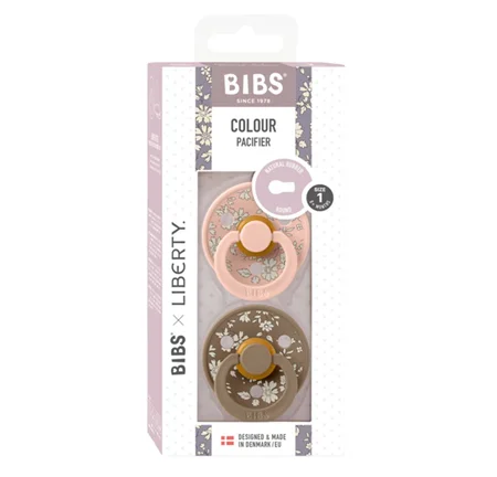 BIBS 2 pk Liberty sut, str 1 capel / blush mix
