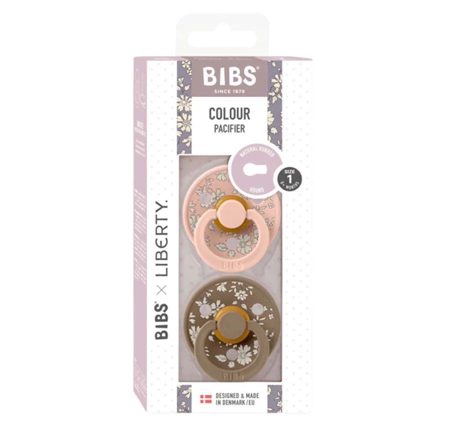 BIBS 2 pk Liberty sut, str 1 capel / blush mix